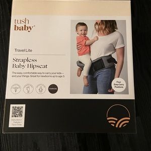 NEW in box TushBaby strapless baby hipseat